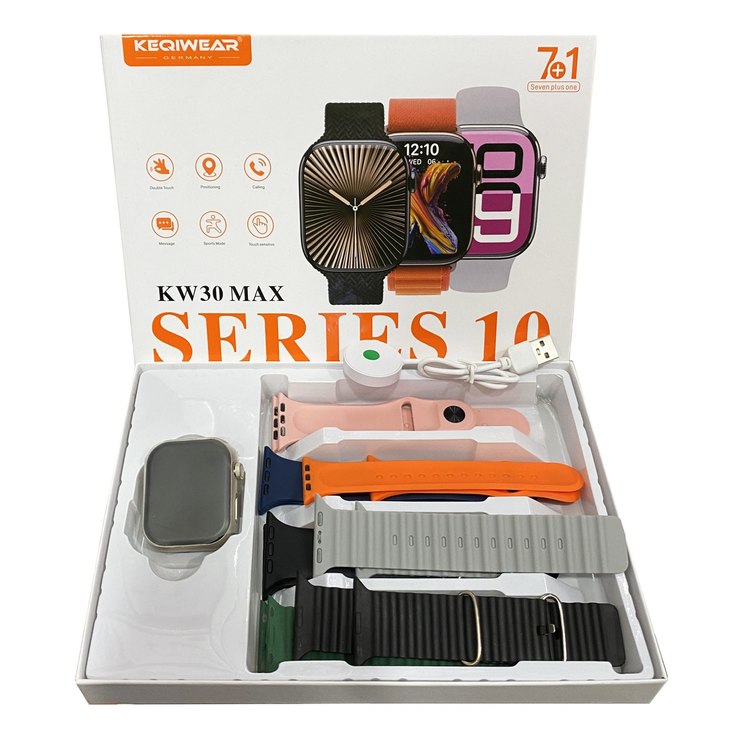 Series-10 Keqiwear KW30 Max Smartwatch 7Straps (Belt)