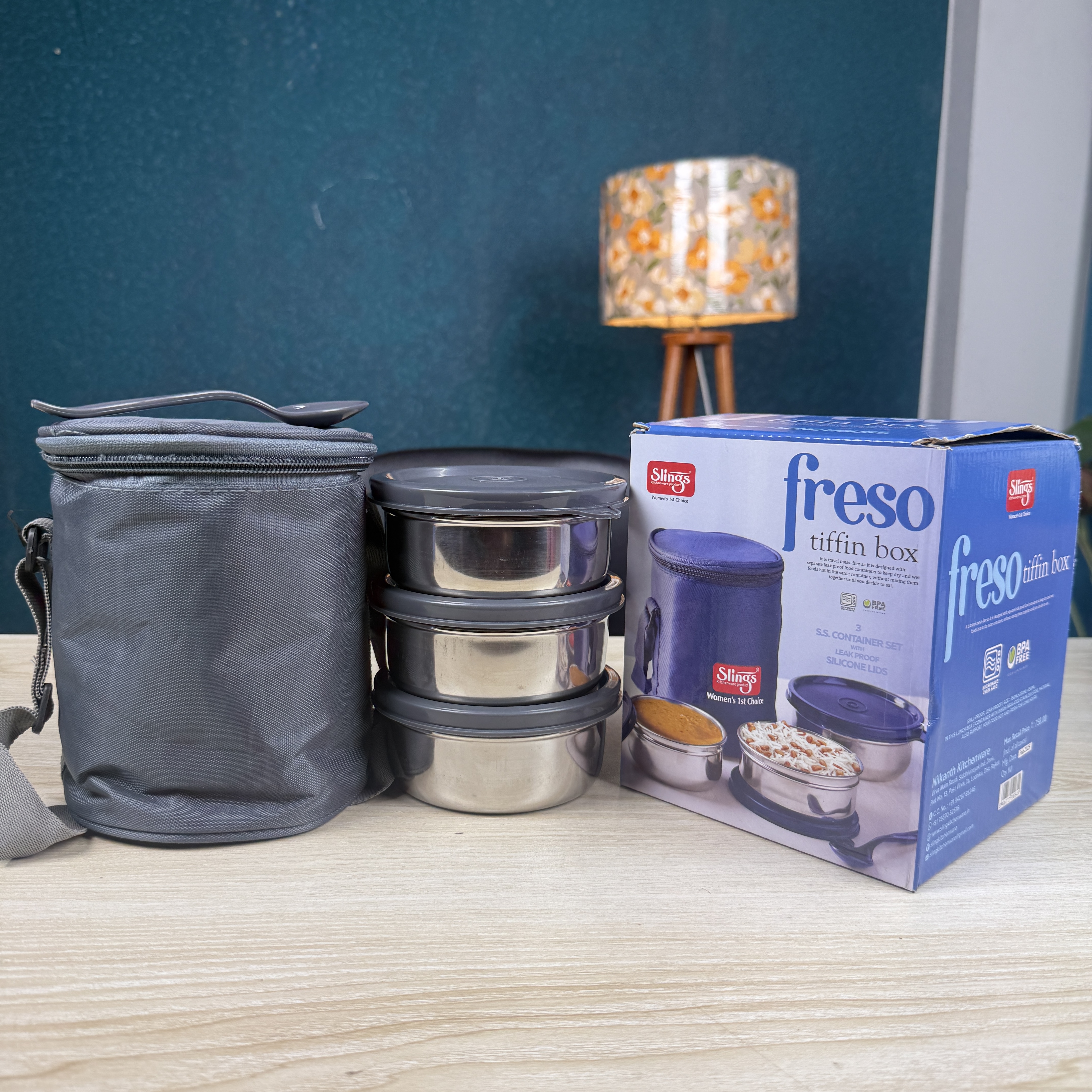 Freso 3 Bati Stainless Steel Tiffin Box